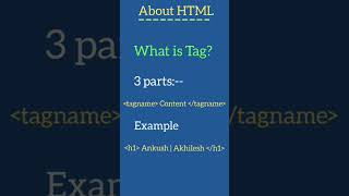 what is tag in html  HTML Tag क्या हैErrajmishra LearnCodingOfficial [upl. by Eichman733]