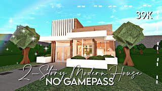 Roblox Bloxburg  NO GAMEPASS 2 Story Modern House  Bunny Housebuilds [upl. by Spear]