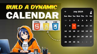 📅 Calendar in JavaScript l Create A Dynamic Calendar in HTML CSS amp JavaScript🔥 [upl. by Mailli621]