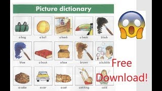 Picture Dictionary  Book 1  ESL Kids Book  Free Download [upl. by Neahs999]