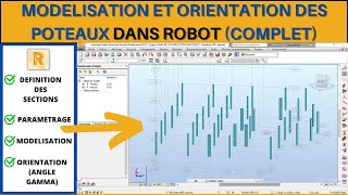 RSA 08 MODELISATION ET ORIENTATION DES POTEAUX DANS ROBOT STRUCTURAL ANALYSIS COMPLET [upl. by Felder]