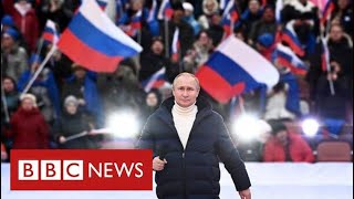 Vladimir Putin praises Russian “unity” at Moscow mass rally  BBC News [upl. by Harol]