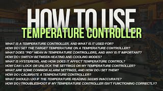 How To Use Temperature Controller QampA  How To Control Temperature  Facilitators Plus [upl. by Manbahs472]