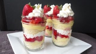 Strawberry Shortcake Parfaits aka Mini Trifles [upl. by Nirred]