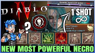 Diablo 4  New Best 1 SHOT EVERYTHING Necromancer Build  New Bone Spirit  OP  Easy Duriel amp T100 [upl. by Karame]