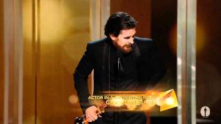 Christian Bale winning Best Supporting Actor  83rd Oscars 2011 [upl. by Horner]