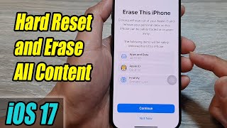 iPhone iOS 17 How to Hard Reset and Erase All Content [upl. by Hayashi]