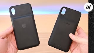 Compared Apples Smart Battery Case VS Mophie Juice Pack Access [upl. by Edijabab]