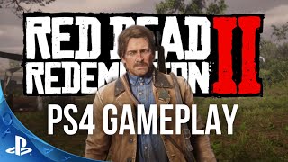 Red Dead Redemption 2  A Robbery Mission and the Story of a Gunfight  PS4 Gameplay [upl. by Yereffej]