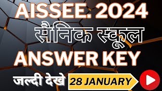 Sainik School Answer Key 28 January 2024 Exam aissee2024 sainik school entrance exam 2024 [upl. by Idnahr]