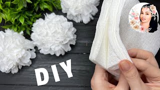 How to make Easy Tissue Paper Flowers DIY Paper Craft Tutorial [upl. by Armbrecht]