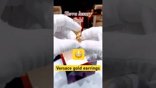 Versace Gold Earrings ✨ gold earrings shortsvideo shorts [upl. by Ees576]