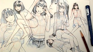 始めたら止まらない練習ラクガキ（Practice drawing ） [upl. by Sanson]