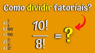 DIVISÃO DE FATORIAIS  COMO CALCULAR MATEMÁTICA BÁSICA PASSO A PASSO 72 [upl. by Nicolina]