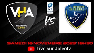 Villeurbanne Handball association Contre CL Marsannay H B National 2 Masculin [upl. by Aicinod127]