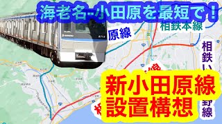 【相鉄小田原線】相鉄海老名・湘南台〜小田原の鉄道延伸構想（2023年10月4日のニュース） [upl. by Nonnaehr264]