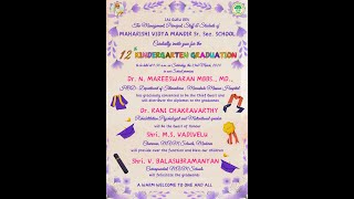 12 th GRADUATION DAY 20232024 Maharishi Vidya Mandir SrSecSCHOOL  Madurai625018 [upl. by Haimerej]