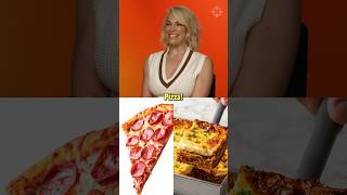 The Garfield Movie star Hannah Waddingham chooses her favorite Italian food garfield movie pizza [upl. by Ahsimac610]