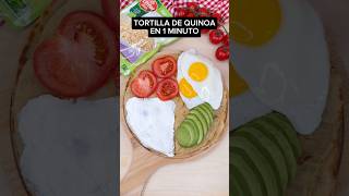 TORTILLA de QUINOA en 1 MINUTO shorts recetas [upl. by Amerigo72]