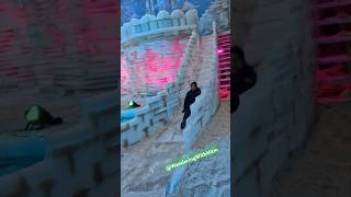 Fun at snow park Dharampur snowpark dharampur funplaces snowslide [upl. by Annasiul]