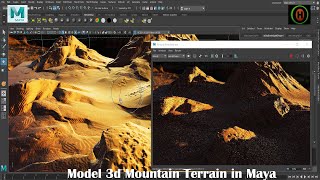 Autodesk Maya Tutorial  How to create Mountain Terrain very quickly [upl. by Allicsirp]