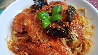 FRUTTI DI MARE SPAGHETTI ❗️ QUICK AND EASY TO COOK FRUTTI DI MARE RECIPEEvangeline Ruffiner [upl. by Mazonson]