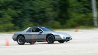 85 Fiero GT 38 V6 autocross  run 2 [upl. by Clougher]