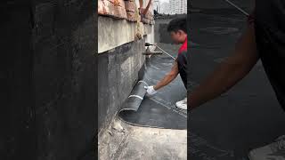 The process of waterproofing a roof Goodtools and machinery make work easy [upl. by Llertram]