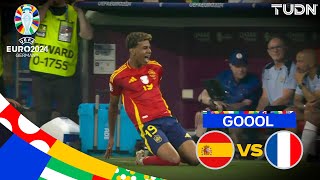 ¡QUÉ GOLAZO Lamine Yamal la pone en la red  España 11 Francia  UEFA EURO 2024  Semis  TUDN [upl. by Katerina442]