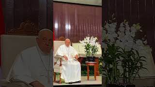 Pope Francis during his visit in Singapore 🙏popefrancis pope singapore viralshort trending [upl. by Clancy]