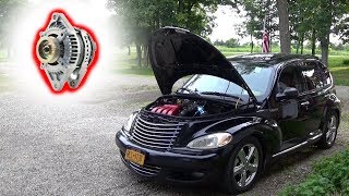 PT Cruiser GT Alternator Replacement  The CV Axle Method I replaced it for nothing LOL [upl. by Aurilia980]