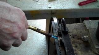 How to join a band saw blade yourself silver solder DIY [upl. by Karil47]