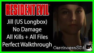 Resident Evil PS1 No Damage  Jill Original Kill All Enemies PERFECT WALKTHROUGH [upl. by Aecila]