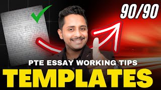 PTE Essay Working Tips Templates  Score 9090  Skills PTE Academic [upl. by Sommer]