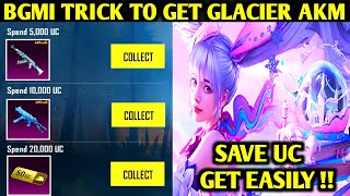 🥳BIRTHDAY SPECIAL  BGMI TRICK TO GET 4 GLACIER GUN SKIN EASILY  SAVE UC IN STARSEA ADMIRAL AKM🔥 [upl. by Hpeosj803]