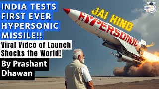 INDIA TESTS FIRST EVER HYPERSONIC MISSILE Viral Video of Launch Shocks the World [upl. by Nawaj969]