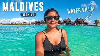 MALDIVES TRAVEL VLOG Snorkeling Dolphin Cruise Water Villa Tour amp More 🏝️☀️  Ep 1 [upl. by Eruza]