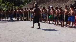 Apresentação de dança dos índios Guarani [upl. by Cirdec924]