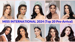 MISS INTERNATIONAL 2024 TOP 20 PREARRIVAL [upl. by Nwahsiek]