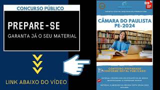 Apostila Câmara do Paulista PE Assistente Administrativo 2024 [upl. by Haididej]