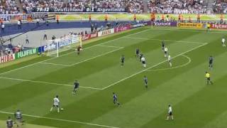 WM 2006 Deutschland Argentinien 11 Klose Live ARD [upl. by Bornie]