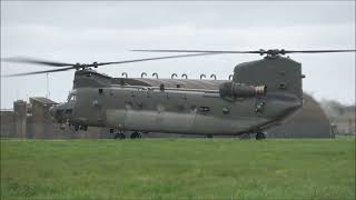 Action from RAF Coningsby today with Turbo 1 display  Chinook [upl. by Neelyad]