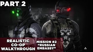 Splinter Cell Conviction COOP Walkthrough  Realistic  GHOST  Mission 2 quotRussian Embassyquot [upl. by Martinez]