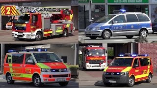 Feuerwehr Rettungsdienst und Polizei Wuppertal Zusammenschnitt [upl. by Larentia779]