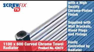 Screwfix Curved Chrome Ladder Towel Radiator 1100 x 600mm [upl. by Llerud]