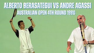 ALBERTO BERASATEGUI VS ANDRE AGASSI  1998 MENS AUSTRALIAN OPEN 4TH ROUND [upl. by Gustie]