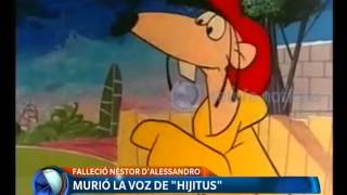 Murió Néstor D’Alessandro la voz de Hijitus  Telefe Noticias [upl. by Vatsug]