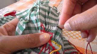 Smocking Diamond stitch catrionaakacat [upl. by Lagasse]