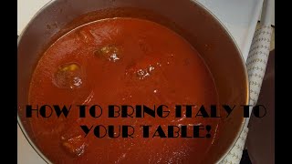 Real italian gravy with meatballs sausage braciole Step by step guide [upl. by Sixele97]