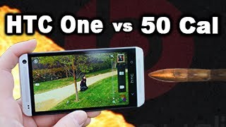 HTC One vs 50 Cal  Drop test  Torture test in slow motion RatedRR Slow Mo  Tech Assassin HTC One [upl. by Guria]